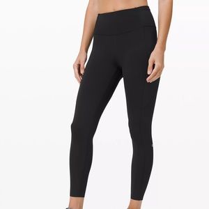 LULULEMON BLACK FAST AND FREE LEGGINGS